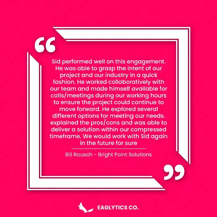 Eaglytics Testimonials