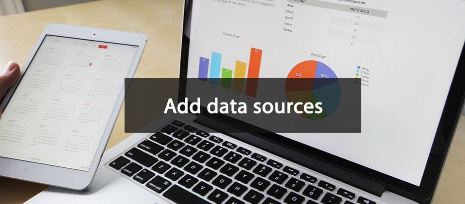 Adicione fontes de dados com seu relatório GDS