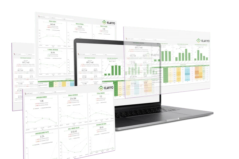 email marketing data studio template for klaviyo