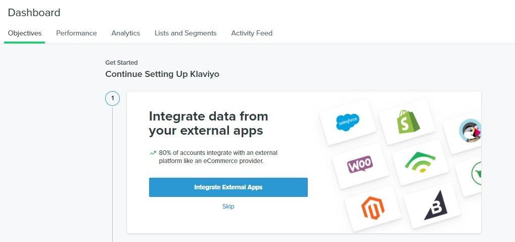 Klaviyo Objectives Dashboard
