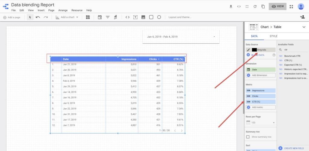 Como combinar dados no Google Data Studio