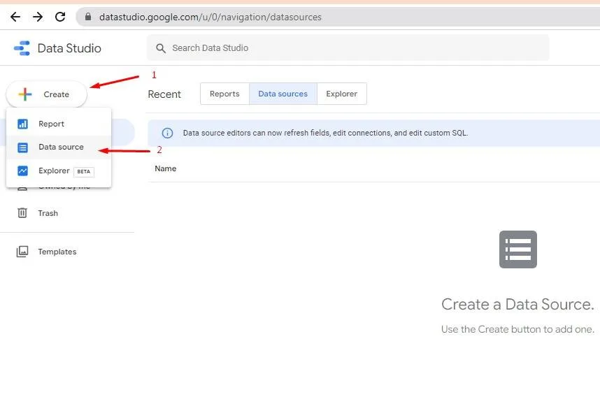 Create data source