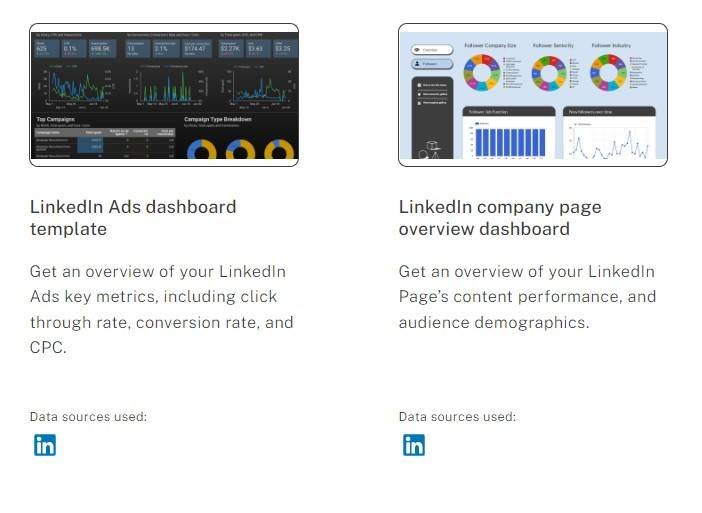 Supermetrics Google Data Studio templates for LinkedIn